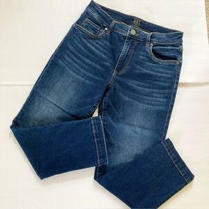 Kut from the Kloth / High Rise crop Straight leg Dark Blue Jeans
